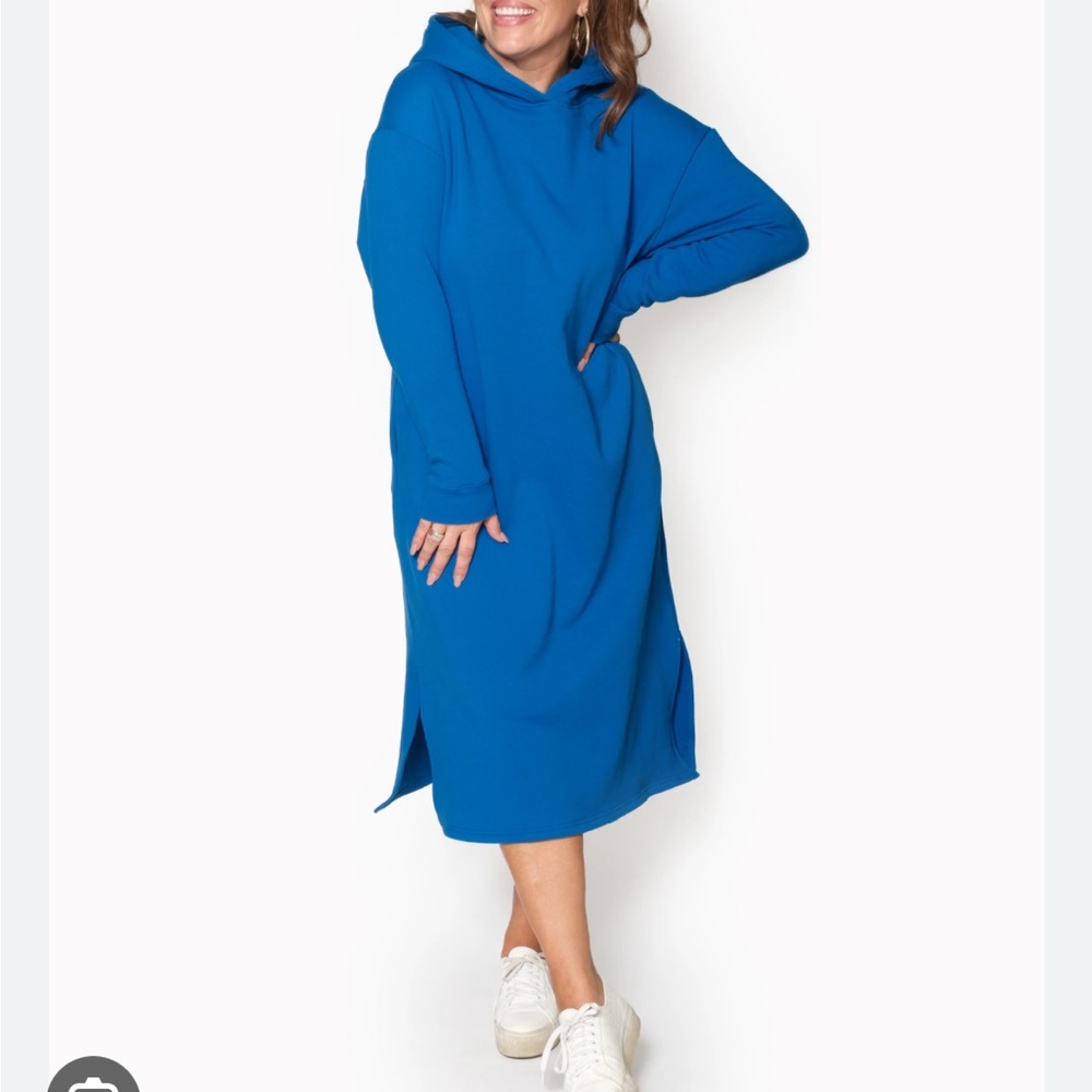 Smash + Tess Blue Hoodie Dress
